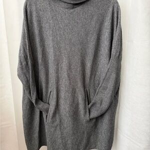 Garnet Hill Women's Gray Cowl Neck Sweater